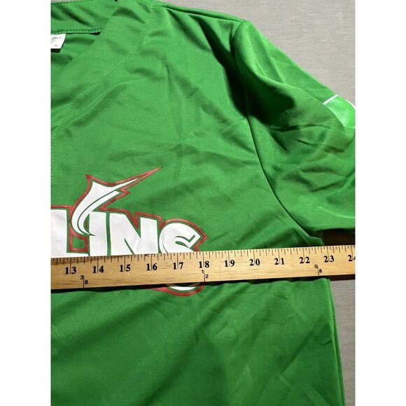 Miami Marlins Promo Baseball Mexico Flag Jersey Adult XL Green Button Screen. - Picture 7 of 9